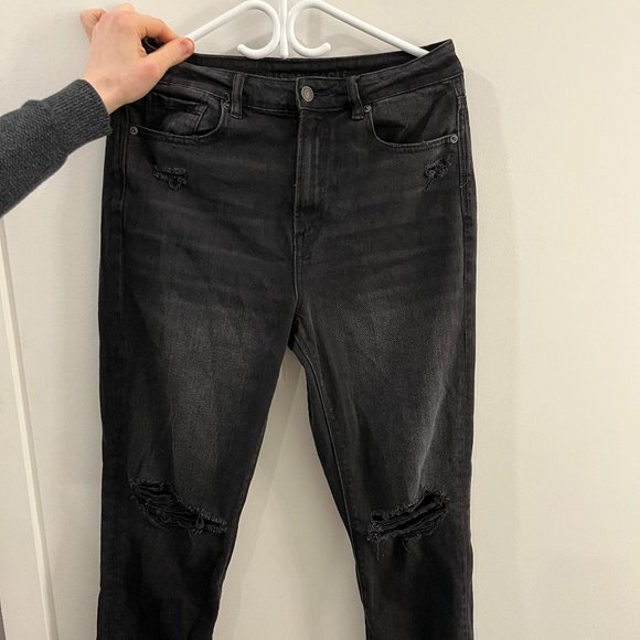 Distressed black ripped jeans - Picture 1 of 3